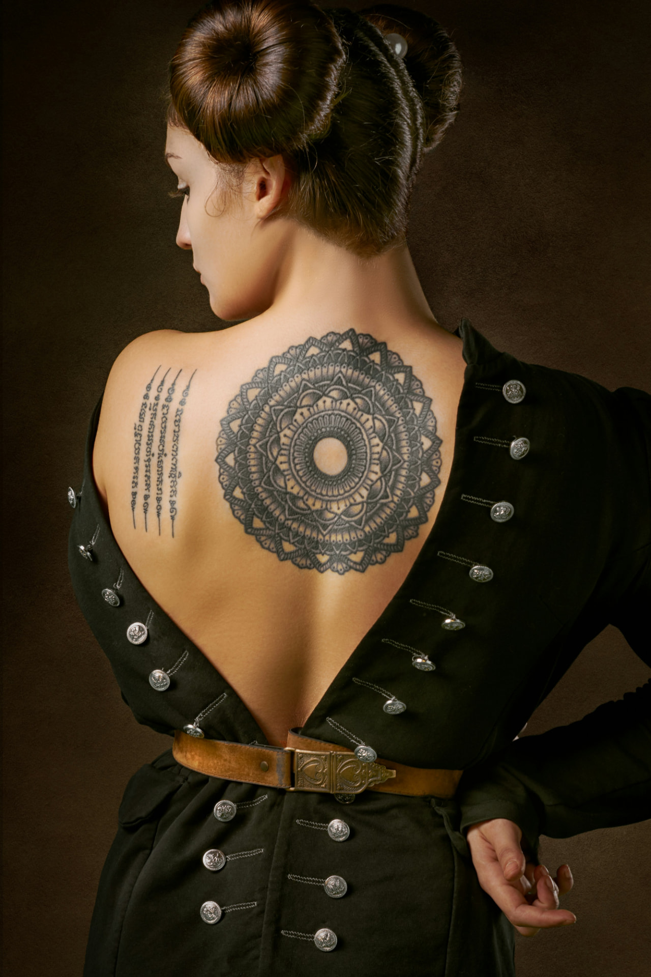 Healed geometric tattoo by Sol Rivera